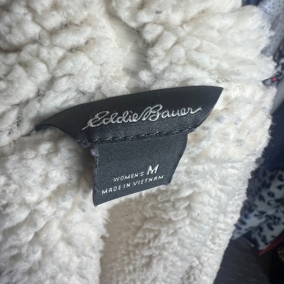 |•EDDIE BAUER•| Soft Fleece Cardigan Sweater Size Medium - Picture 6 of 10